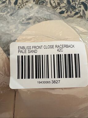 Soma Enbliss Front Close Racerback Bra Pale Sand 42C